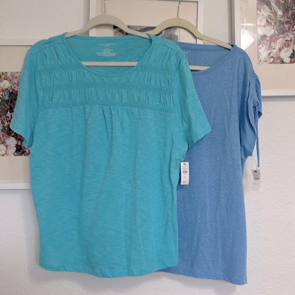 Two Talbots petite XL decorative tees
